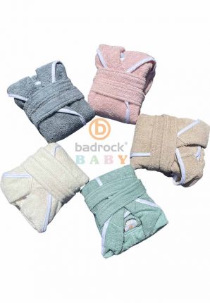Badrock katoenen babybadjas met capuchon personaliseren