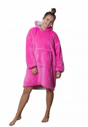 Badrock snuggle hoodie fleece – roze