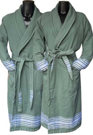 Badrock unisex hamam badjas van katoen – groen