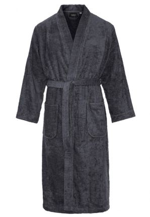 Kimono van  katoen – badstof - donkergrijs