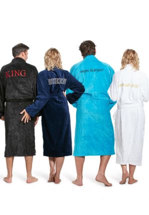 Badjas met naam of logo - katoenen badjas