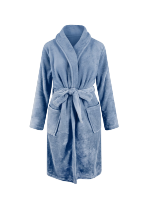 Relax Company badjas kind denim blauw - fleece