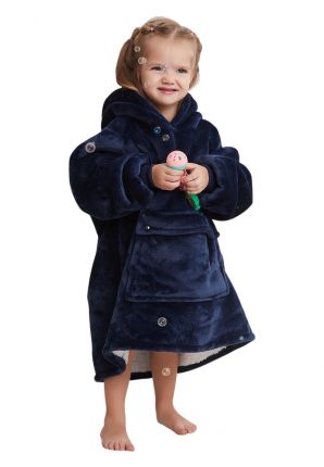 Badrock hoodie fleece – kind - thuistrui - klein kind - blauw