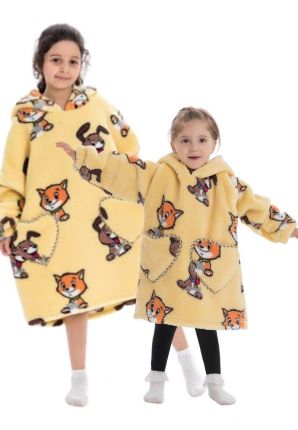 Badrock hoodie fleece – kind - thuistrui  – cats & dogs