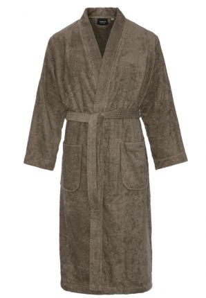 Kimono van  katoen – badstof - taupe