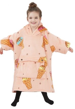 Badrock hoodie fleece – klein kind - thuistrui - ijsjes