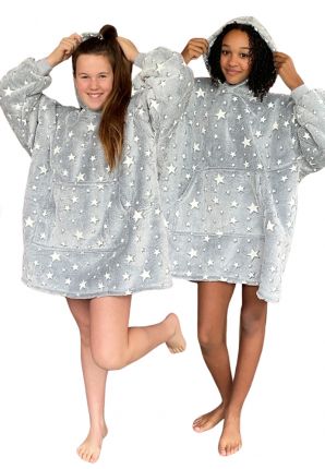 Snugglie hoodie kind fleece – thuistrui glow in the Dark