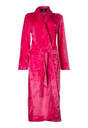 Fleece badjas roze 