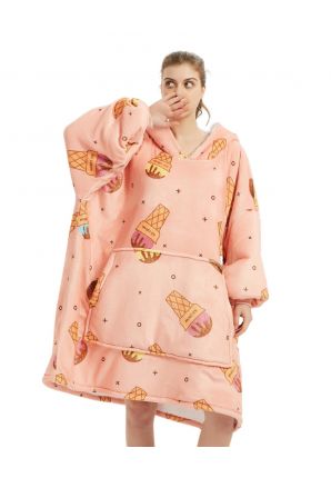 Snuggle hoodie fleece - thuistrui ijsjes