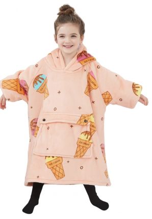 Snuggle hoodie kind ijsjes - mt. 104 t/m 134