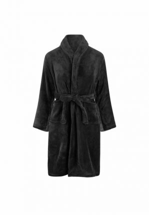 Relax Company badjas kind zwart - fleece