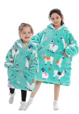 Snuggle hoodie  kind fleece – thuistrui alpaca's