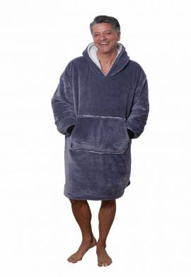 Badrock snuggle hoodie fleece – grijs