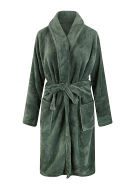 Relax Company badjas groen - fleece