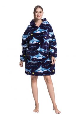 Hoodie fleece – thuistrui haaien
