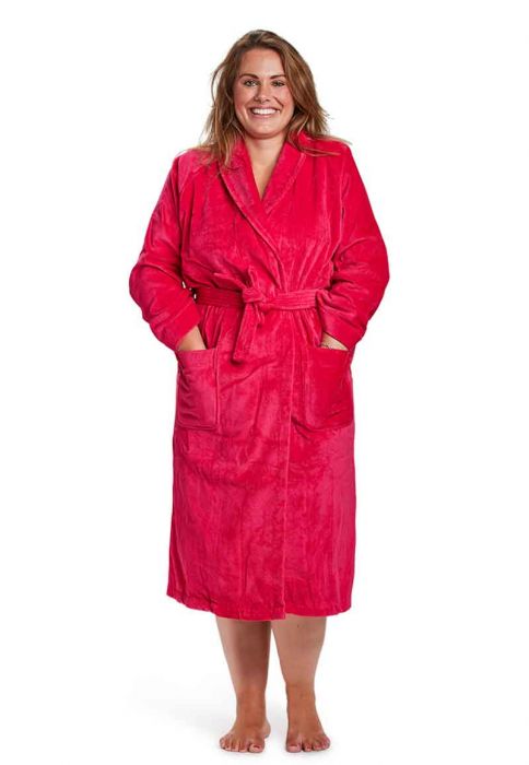 DOROTA Trendy en gezellige katoenen badjas voor dames, made in EU, verschillende uitvoeringen, blauw, XL